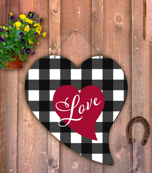 Heart Door Hanger or yard stake 22"x20" More Colors Available