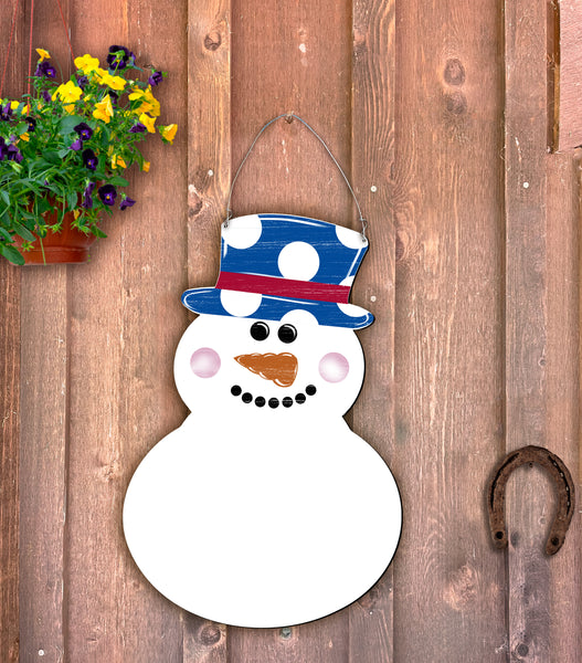 Snowman Door Hanger and Yard Stakes 29"x20" (name not included)