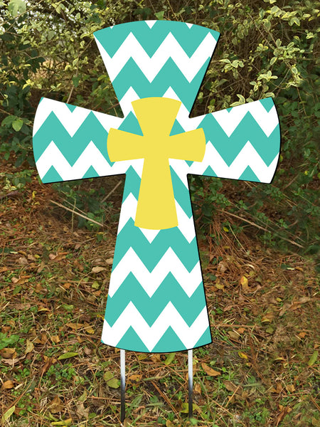 Cross Doorhanger and Yard Stakes 24"x18" More Colors Available