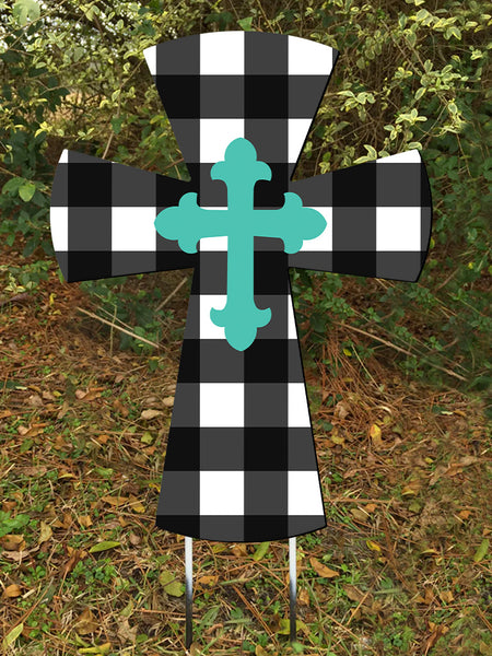 Cross Doorhanger and Yard Stakes 24"x18" More Colors Available