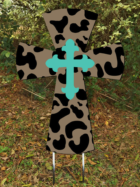 Cross Doorhanger and Yard Stakes 24"x18" More Colors Available