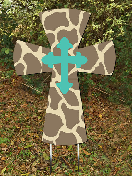 Cross Doorhanger and Yard Stakes 24"x18" More Colors Available