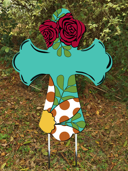 Cross Doorhanger and Yard Stakes 24"x18" More Colors Available