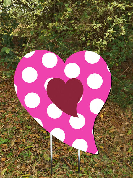 Heart Door Hanger or yard stake 22"x20" More Colors Available