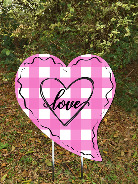 Heart Door Hanger or yard stake 22"x20" More Colors Available