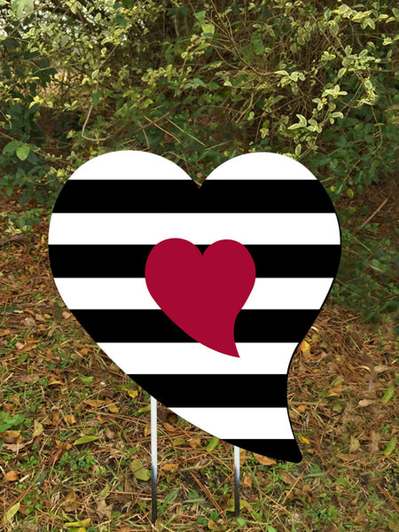 Heart Door Hanger or yard stake 22"x20" More Colors Available