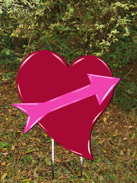 Heart Door Hanger or yard stake 22"x20" More Colors Available