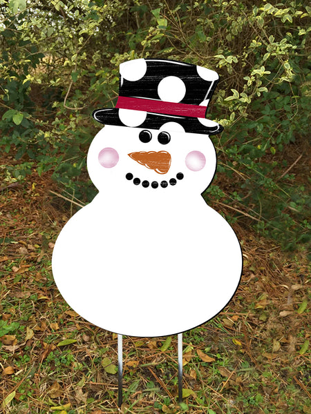 Snowman Door Hanger and Yard Stakes 29"x20" (name not included)