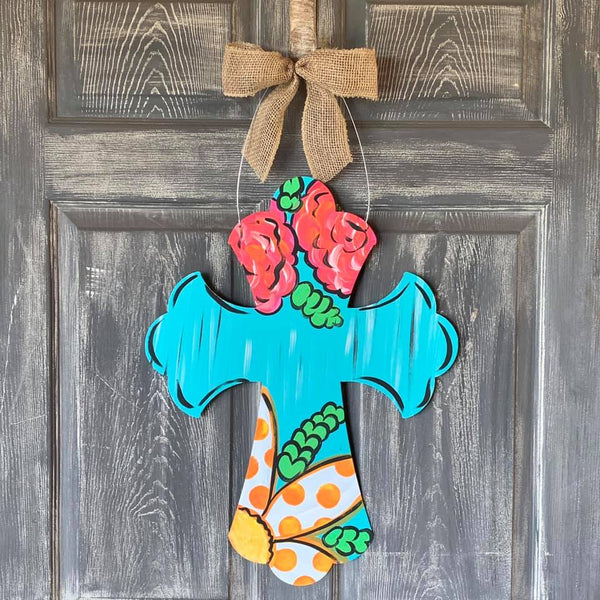 Cross Doorhanger and Yard Stakes 24"x18" More Colors Available