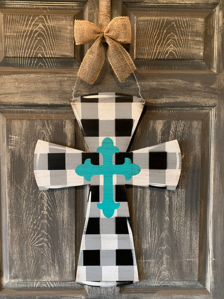 Cross Doorhanger and Yard Stakes 24"x18" More Colors Available