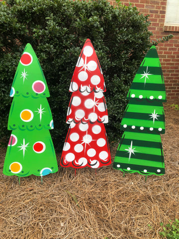 Christmas Tree Skinny Door Hanger/Yard Stake