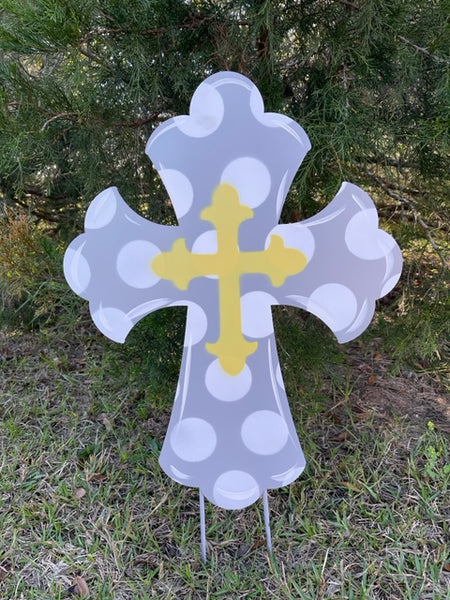 Cross Doorhanger and Yard Stakes 24"x18" More Colors Available