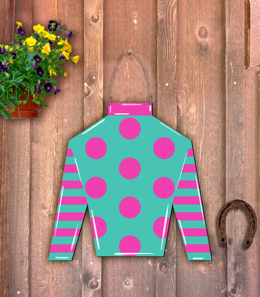 Jockey Silks Doorhanger 20"x21" More Colors Available