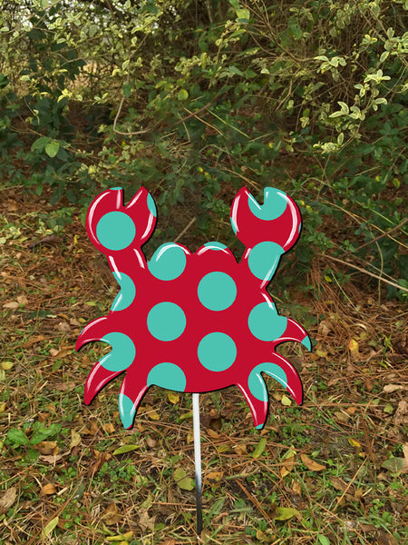 Crab Door Hanger and Yard Stake 20"x19" More Colors Available