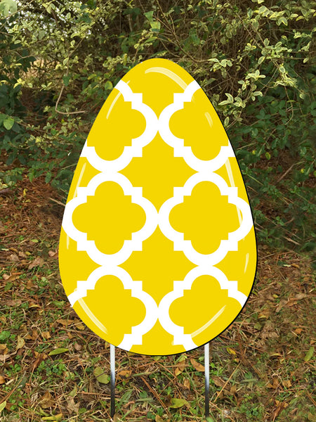 Egg door hanger or yard stake qutra more colors available 22x14"