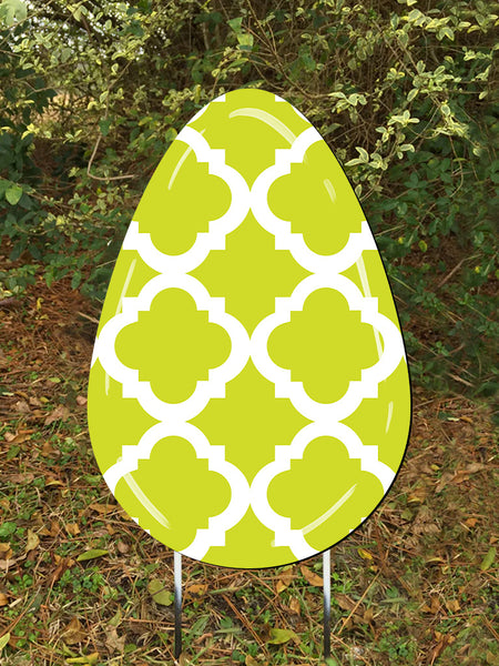 Egg door hanger or yard stake qutra more colors available 22x14"