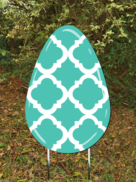 Egg door hanger or yard stake qutra more colors available 22x14"
