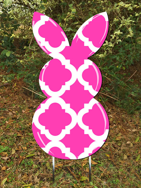 Rabbit Door Hanger or yard stake more colors available 26x13