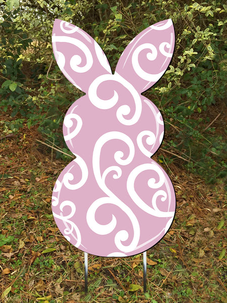 Rabbit Door Hanger or yard stake more colors available 26x13