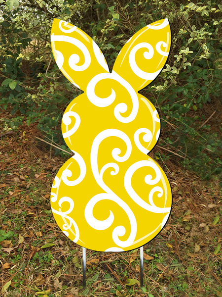 Rabbit Door Hanger or yard stake more colors available 26x13