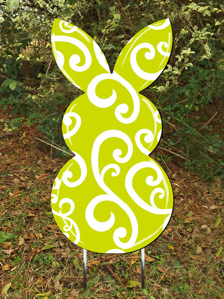 Rabbit Door Hanger or yard stake more colors available 26x13
