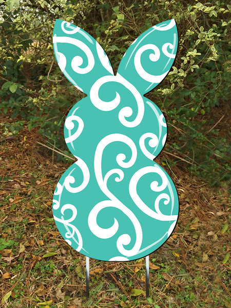 Rabbit Door Hanger or yard stake more colors available 26x13