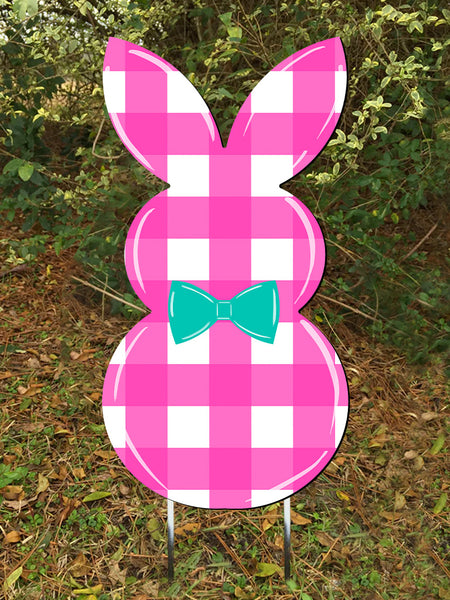 Rabbit Door Hanger or yard stake more colors available 26x13