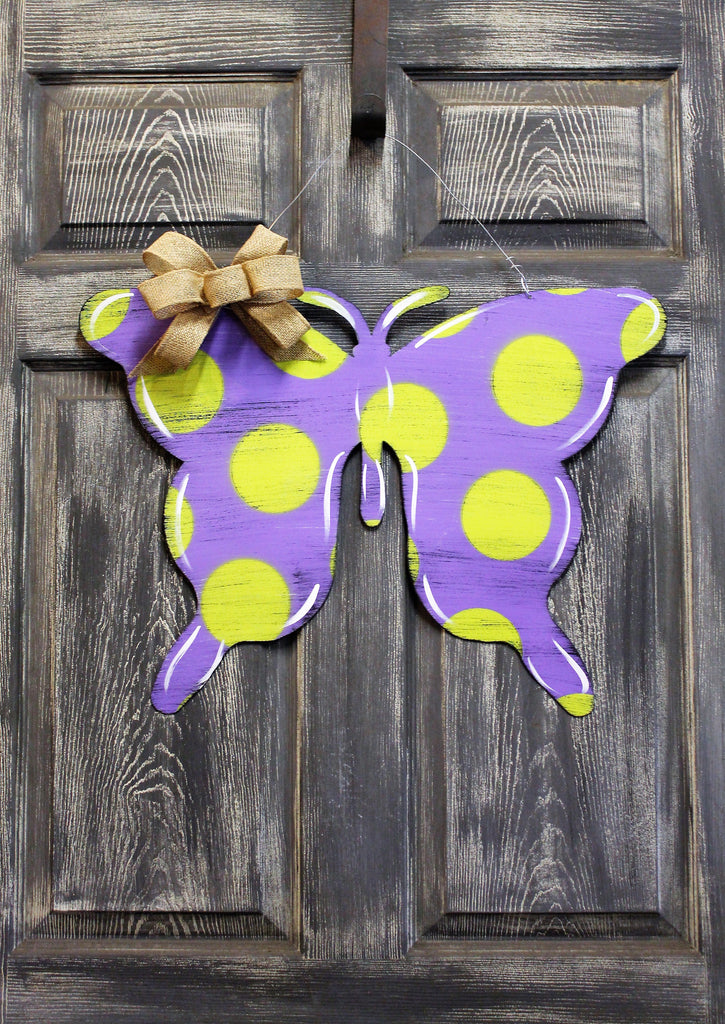 Butterfly doorhanger or yard stake 24" more colors available