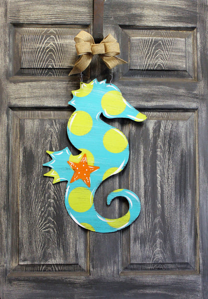 Seahorse Door Hanger and Yard Stakes 22"x14" More Colors available