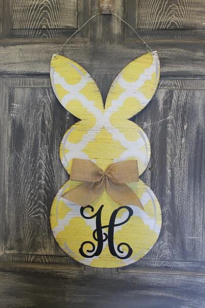Rabbit Door Hanger or yard stake more colors available 26x13