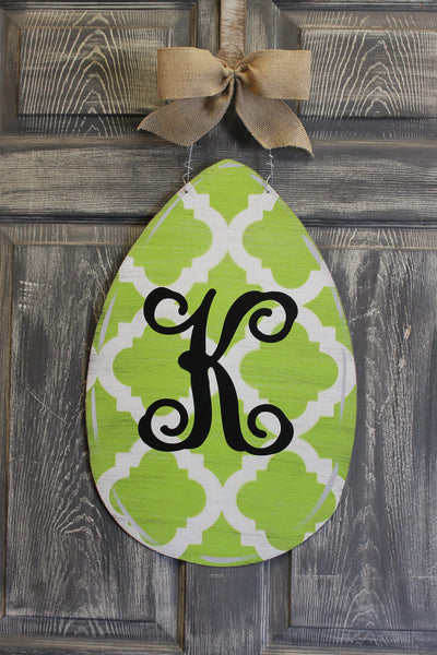 Egg door hanger or yard stake qutra more colors available 22x14"