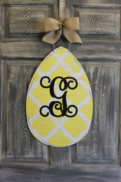 Egg door hanger or yard stake qutra more colors available 22x14"