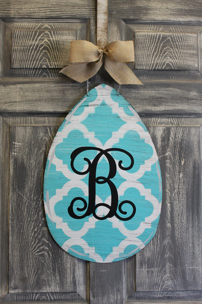 Egg door hanger or yard stake qutra more colors available 22x14"
