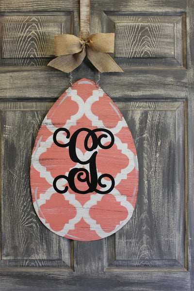 Egg door hanger or yard stake qutra more colors available 22x14"