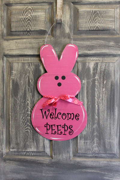 Peep door hanger or yard stake 22x13" more colors available
