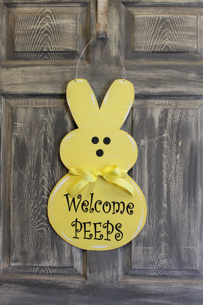 Peep door hanger or yard stake 22x13" more colors available