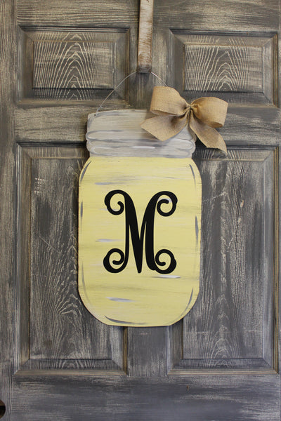 22" Mason jar doorhanger more colors available