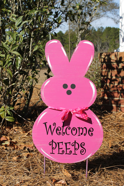 Peep door hanger or yard stake 22x13" more colors available