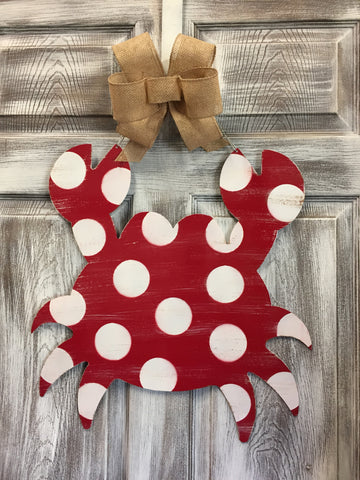 Crab Door Hanger and Yard Stake 20"x19" More Colors Available
