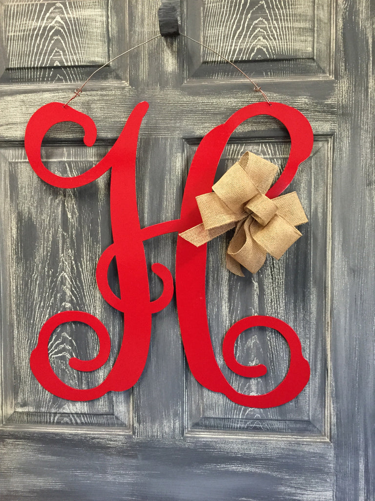 Monogrammed Initial Doorhanger 24"x23" More Colros Available