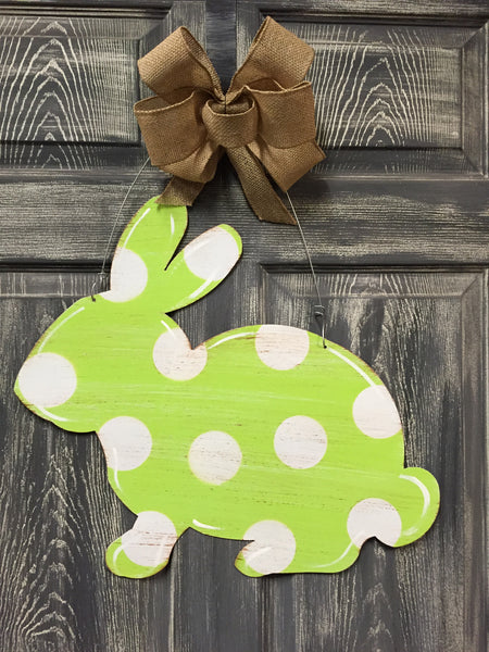 Bunny Doorhanger and Yard Stake 18"x21" More Colors Available