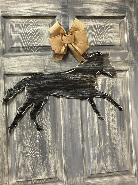 Horse Running Doorhanger 16"x24" More Colors Available