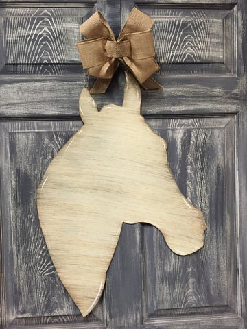 Horse Head Doorhanger 24"x17" More Colors Available