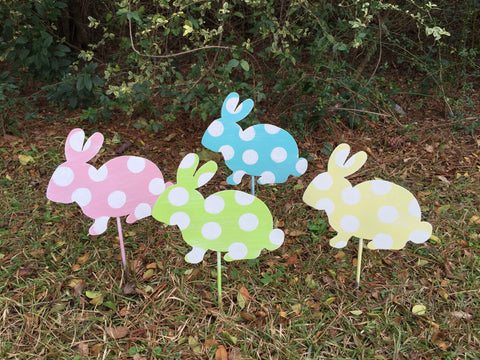 10" Bunny Yard Stakes More Colors Available