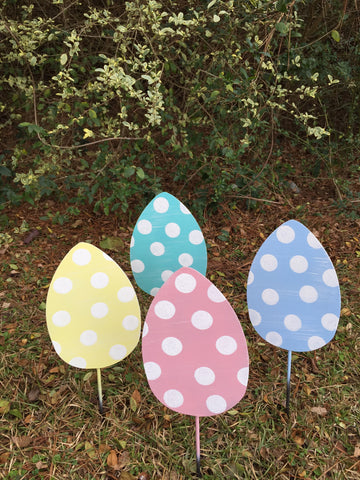 10" Egg Yard Stakes More Colors Available