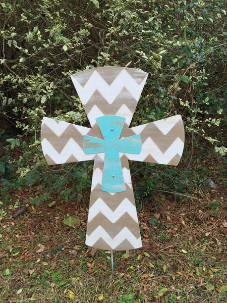 Cross Doorhanger and Yard Stakes 24"x18" More Colors Available
