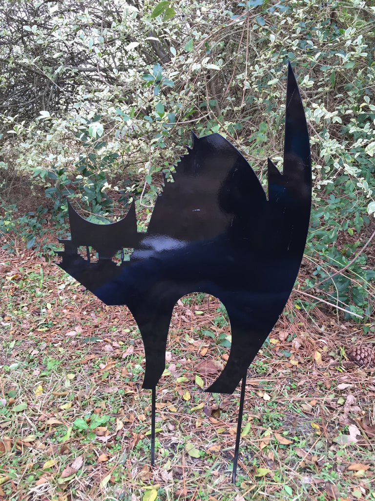 Witches Cat On Stakes 20"x15"