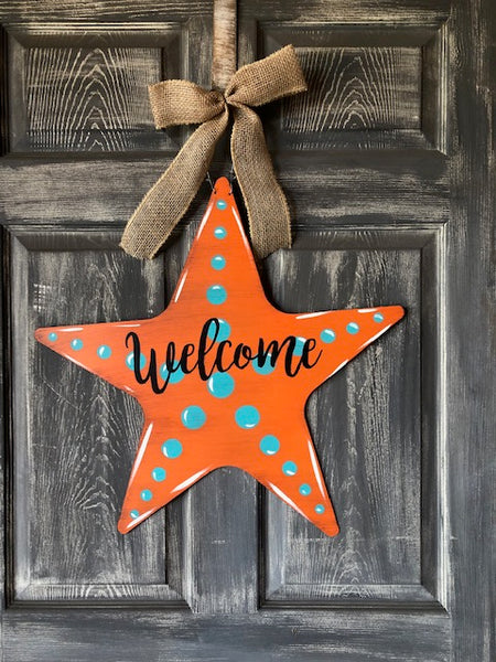 Starfish Door Hanger 22"x22"