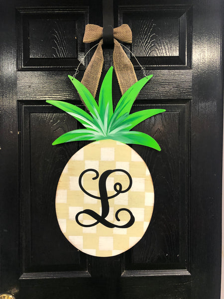 Pineapple Door Hanger and Yard Stakes 25"x14" More Designs Available