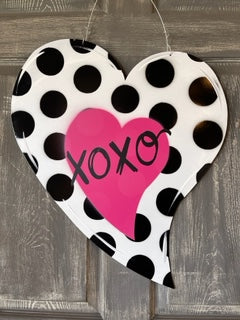 Heart Door Hanger or yard stake 22"x20" More Colors Available